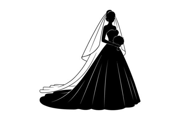 Elegant Bride in Wedding Gown Holding Bo: A Designer's Secret Weapon