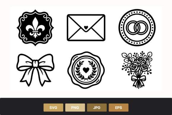 Elegant Emblem Vectors for Wedding & Romance Designs