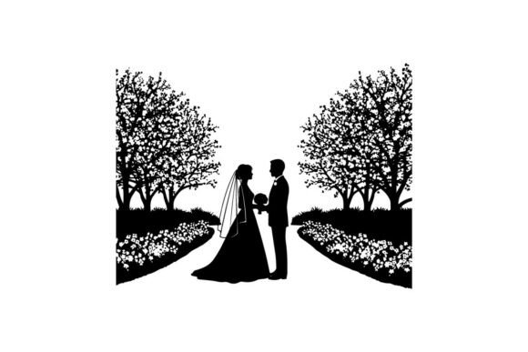 The Bride and Groom Wedding Silhouette: Designing with Bold, Simple Shapes