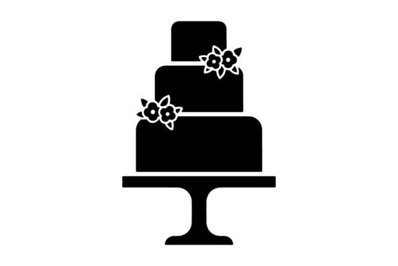 The Timeless Elegance of a Black Wedding Cake with Floral V Design