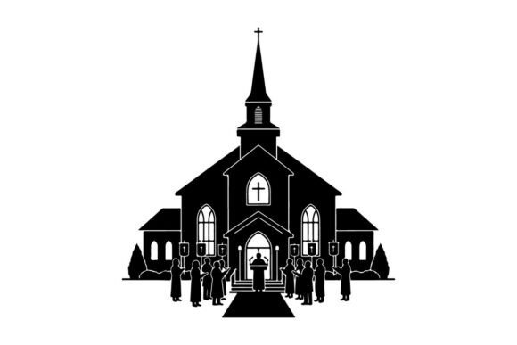 Timeless Contrast: The Black and White Church Wedding