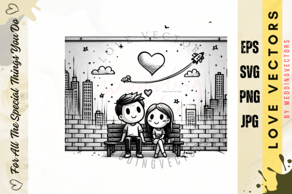 Wedding Couple and Love Vectors - C665: A Visual Symphony of Romance