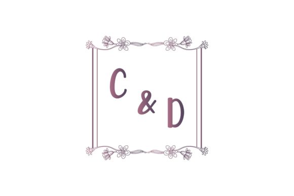 Wedding Name Initials Decoration C & D: A Timeless Monogram Design